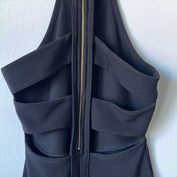 Express Black Bodycon Dress with Back Cutouts Size 2 Excellent Condition - Picture 4 of 6